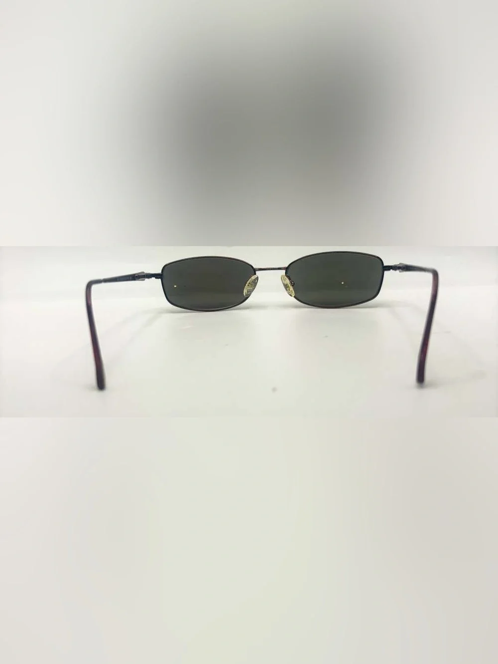 Vintage Safilo Elasta 4783 Burgundy Oval Metal Sunglasses Frames Only Italy